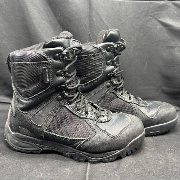 Vintage 5.11 Men\'s Police Tactical Waterproof Boots Size 8.5 Leather Black main image 8